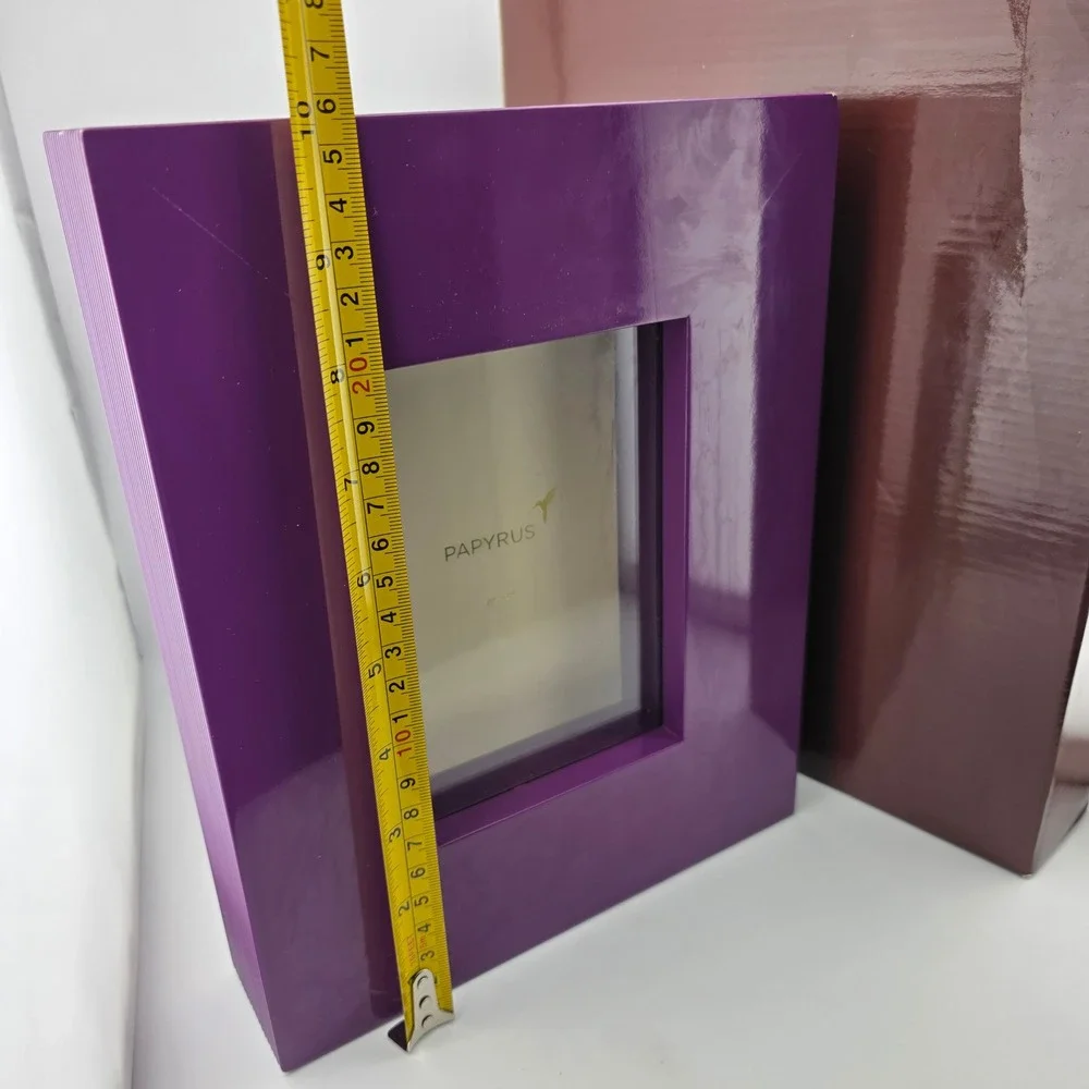 Papyrus Lacquer Photo Frame Unisex 4x6 Amethyst Purple Good Ribbed Edge‎ 561073